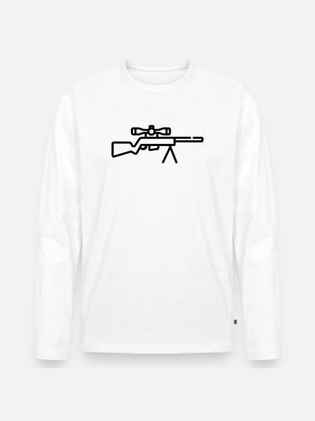 sniper - Men's Premium Organic Long Sleeve Shirt - white