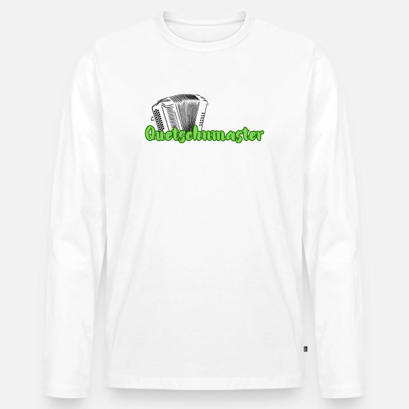 Quetschnmaster  - Männer Premium Bio Langarmshirt - Weiß