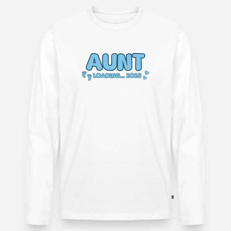 Aunt Loading 2026 - Männer Premium Bio Langarmshirt - Weiß