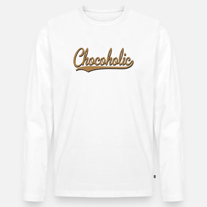2541614 15352890 chocolate - Männer Premium Bio Langarmshirt - Weiß