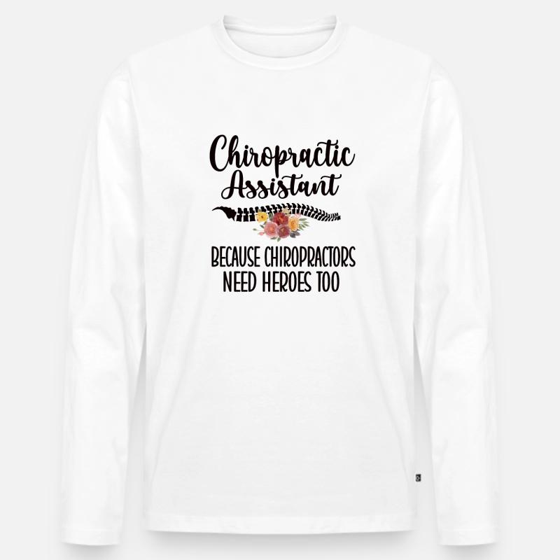 Chiropraktischer Assistent Chiropraktik-Assistent - Männer Premium Bio Langarmshirt - Weiß