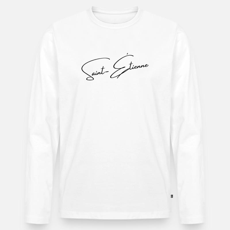 Saint-Étienne - Geschenk - Hollywood - Männer Premium Bio Langarmshirt - Weiß