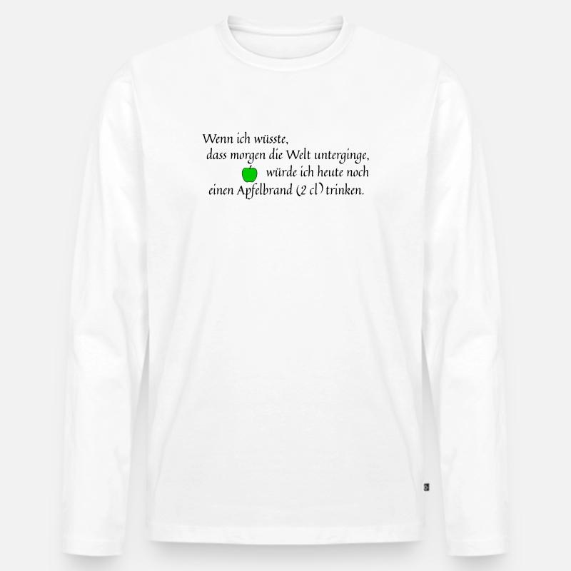 Wenn ich wüsste - Männer Premium Bio Langarmshirt - Weiß