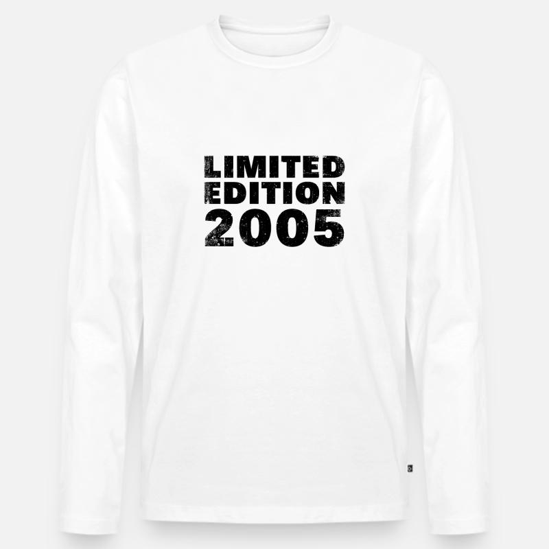 Limitierte Auflage 2005 - Männer Premium Bio Langarmshirt - Weiß
