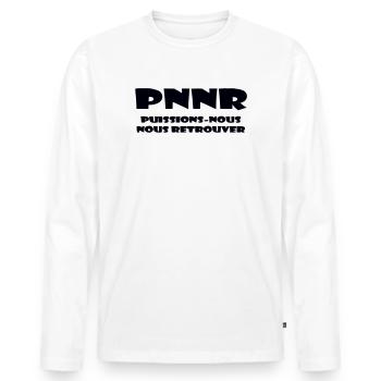 Design Graphique Abstrait - T-shirt manches longues Premium bio Homme - blanc - Devant - Nico (187cm)