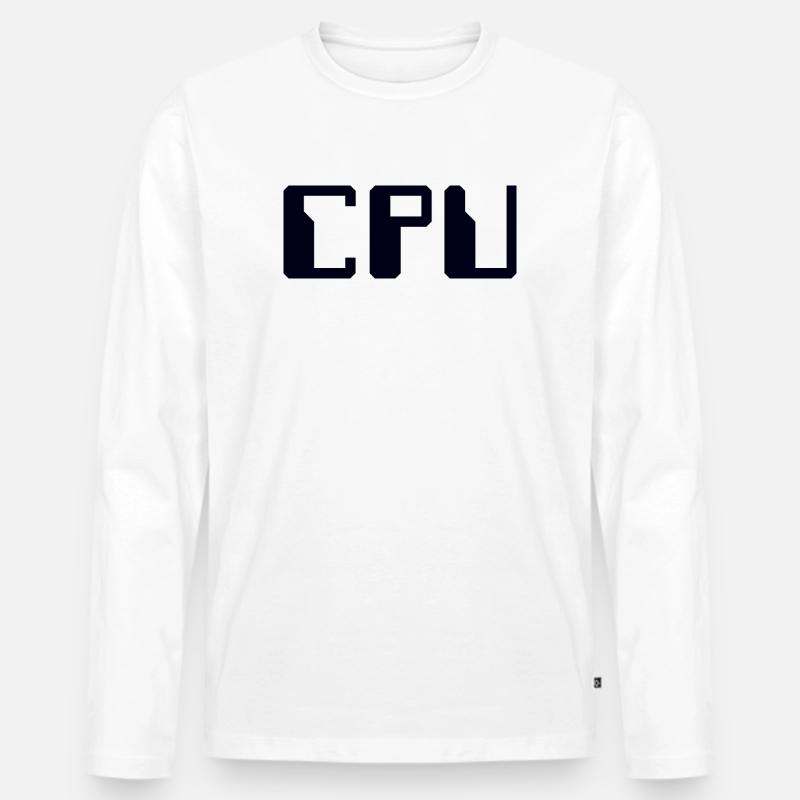 CPU Speicher - Männer Premium Bio Langarmshirt - Weiß