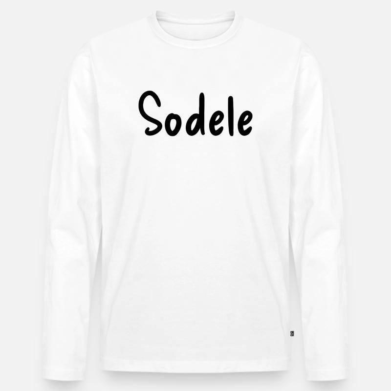 Sodele - Männer Premium Bio Langarmshirt - Weiß