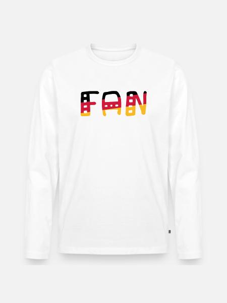 FAN - Shirt Germany - Men's Premium Organic Long Sleeve Shirt - white