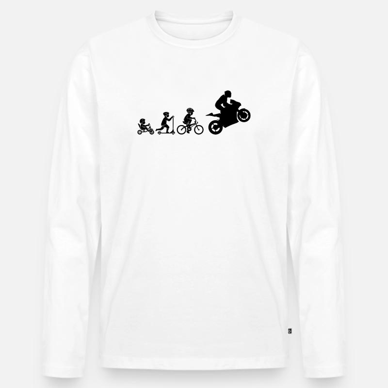 MOTORRADENTWICKLUNG - Männer Premium Bio Langarmshirt - Weiß