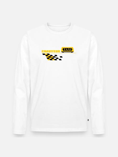 Taxi driver - Men's Premium Organic Long Sleeve Shirt - white