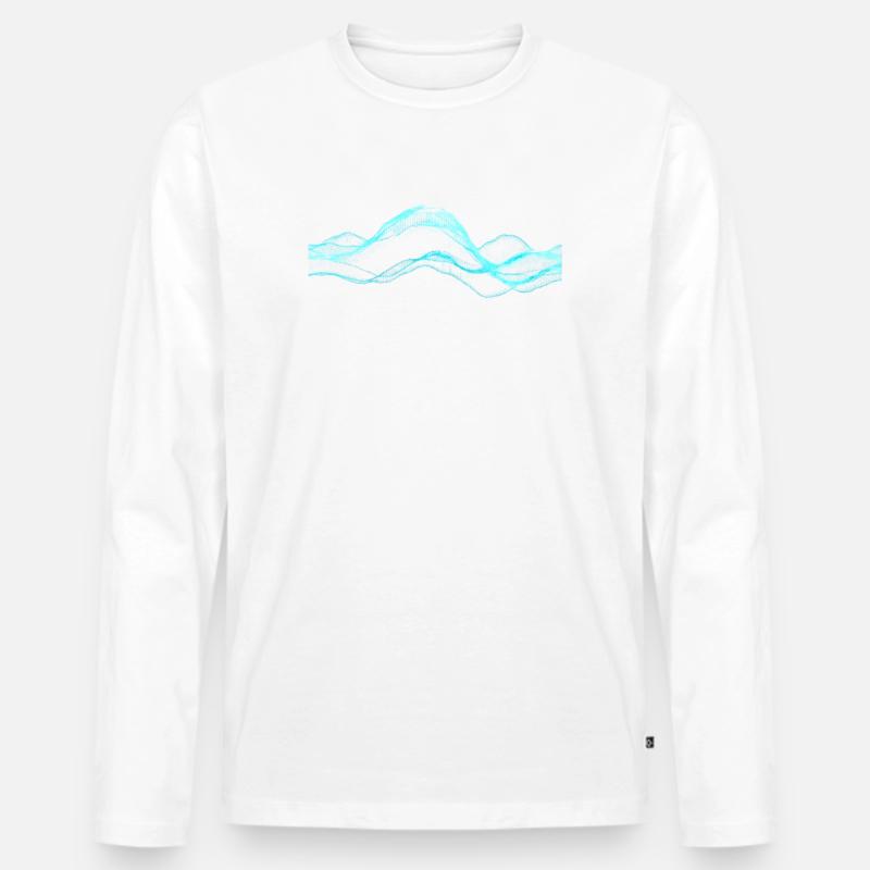 Data Overload - Männer Premium Bio Langarmshirt - Weiß