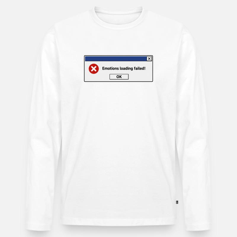 Emotionsladung fehlschlug - Männer Premium Bio Langarmshirt - Weiß