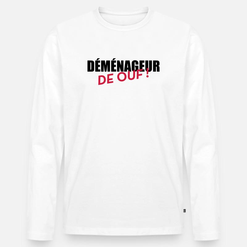 frachtführer / möbelpacker / mover / bewegen - Männer Premium Bio Langarmshirt - Weiß