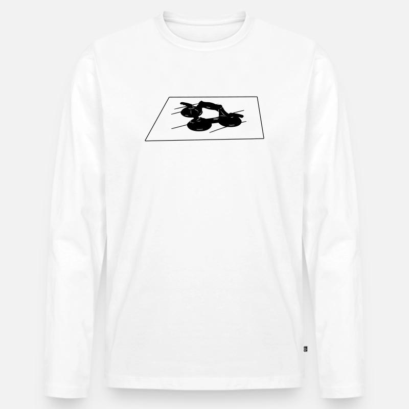 Glasvakuumglaser mit Glaslandschaft - Männer Premium Bio Langarmshirt - Weiß
