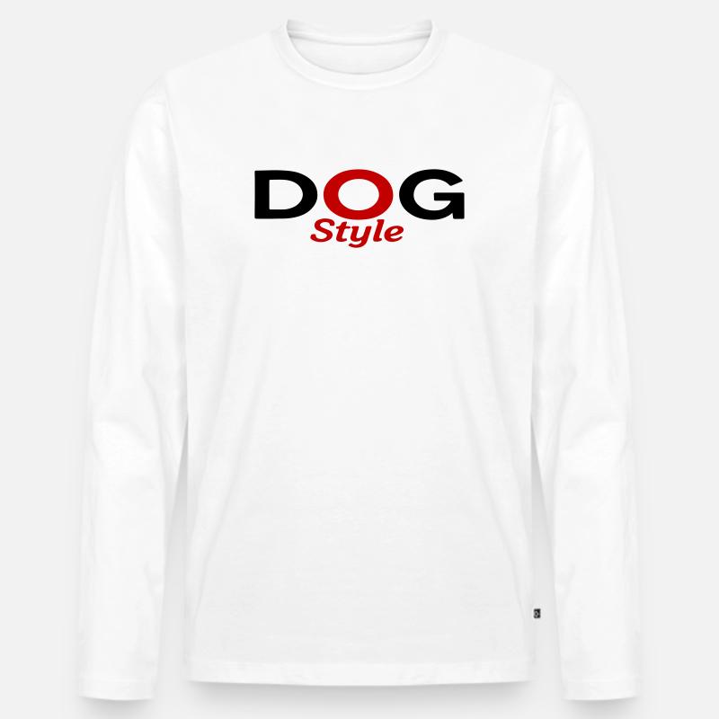 Dogstyle - Männer Premium Bio Langarmshirt - Weiß