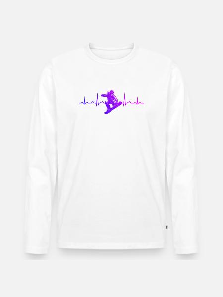 Snowboard vibes for snowboard - Men's Premium Organic Long Sleeve Shirt - white