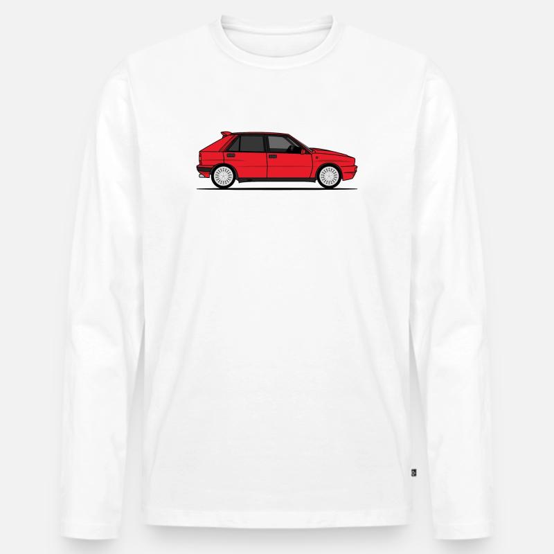 Delta Red - Männer Premium Bio Langarmshirt - Weiß