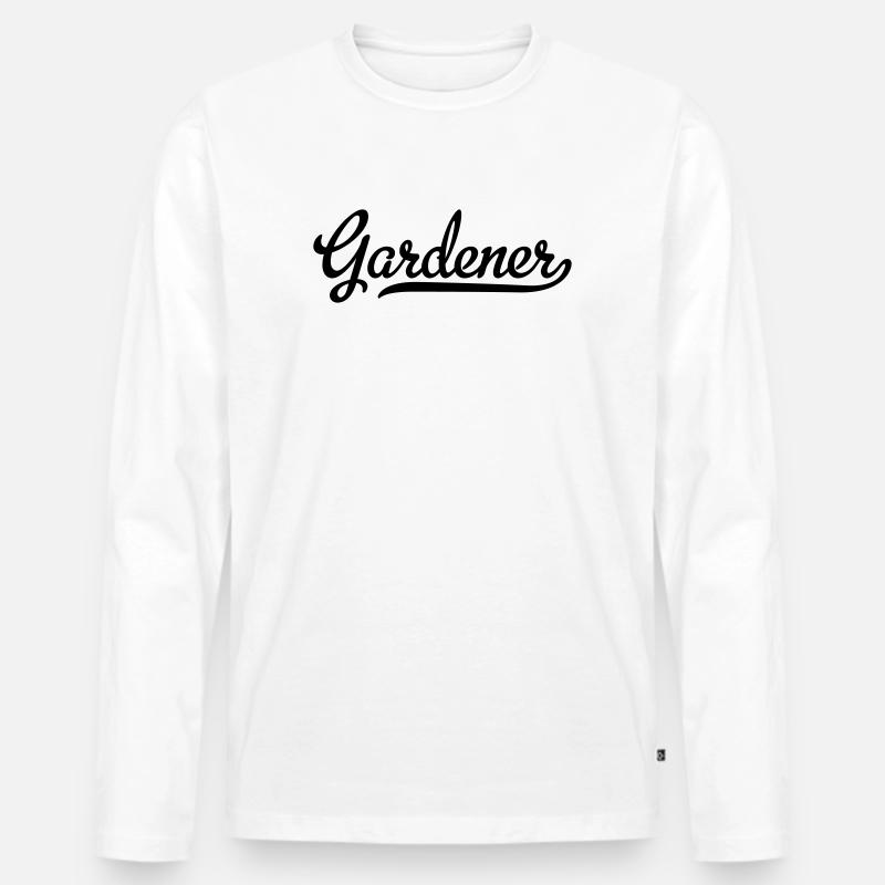 gardener - Männer Premium Bio Langarmshirt - Weiß