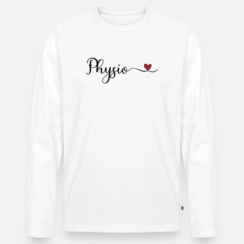 Physio - Männer Premium Bio Langarmshirt - Weiß
