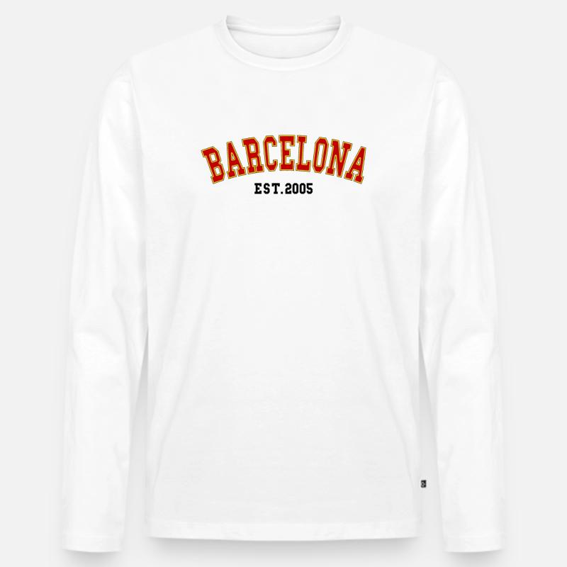 Barcelona_Est_2005 - Männer Premium Bio Langarmshirt - Weiß