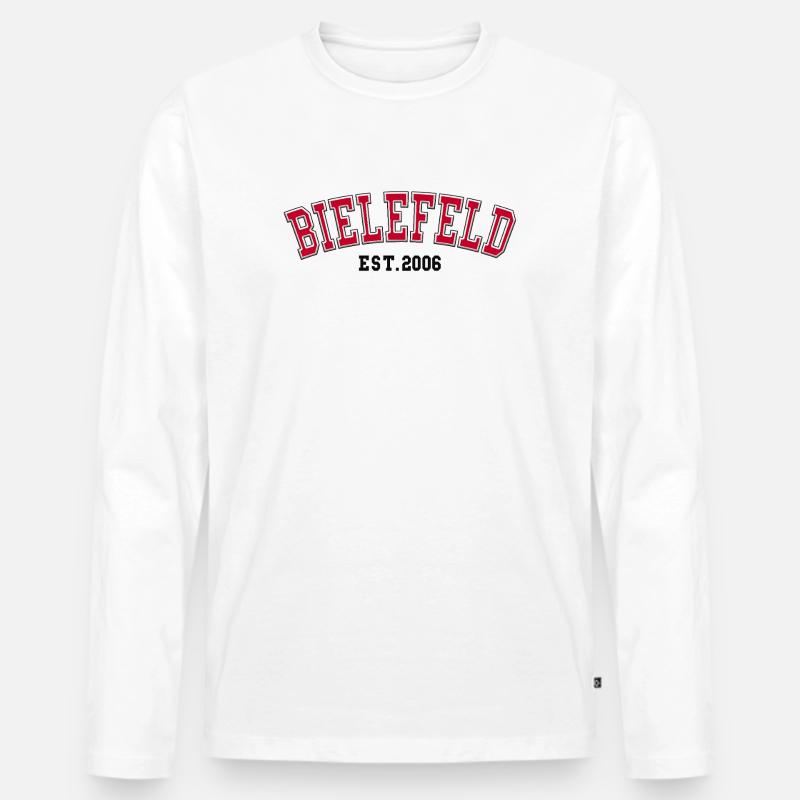Bielefeld Est. 2006 - Männer Premium Bio Langarmshirt - Weiß