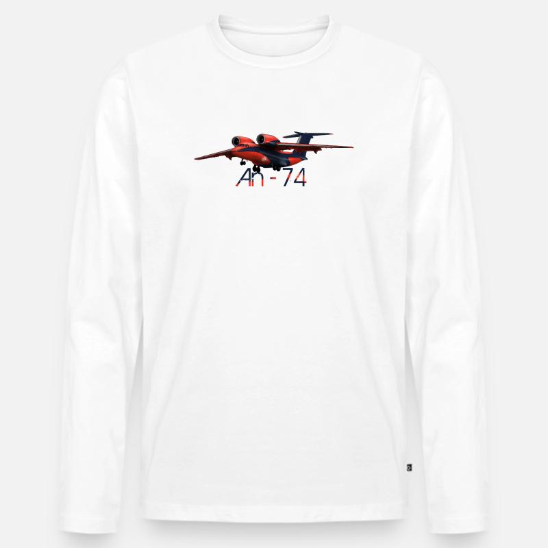 An-74 - Männer Premium Bio Langarmshirt - Weiß