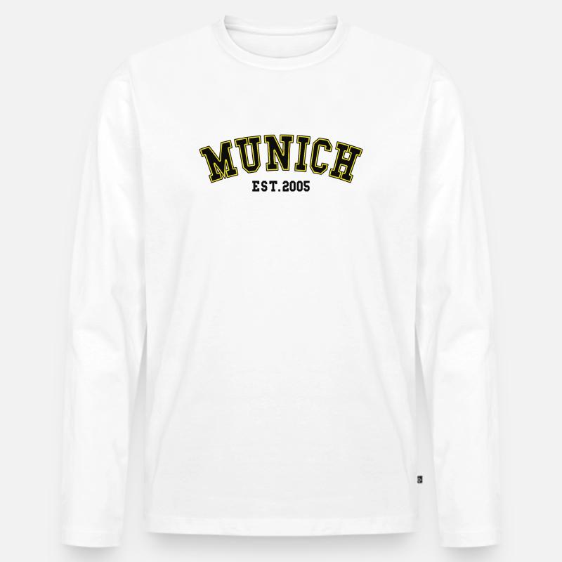 Munich_Est_2005 - Männer Premium Bio Langarmshirt - Weiß