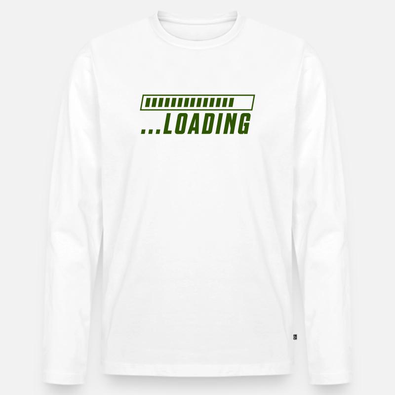 Loading - Männer Premium Bio Langarmshirt - Weiß