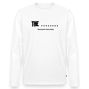 New Band - Männer Premium Bio Langarmshirt - Weiß - Vorne - Nico (187cm)