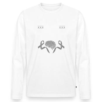 I'm Not Drunk I Have Brain Cancer - Men's Premium Organic Long Sleeve Shirt - white - Front - Nico (187cm)