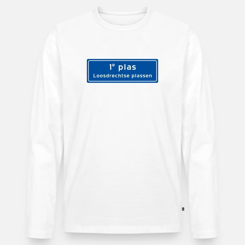Loosdrechtse plassen 1st plas - Männer Premium Bio Langarmshirt - Weiß