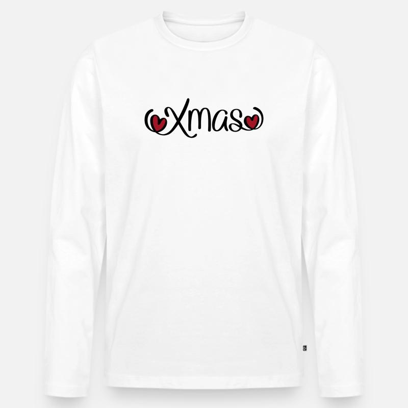 Weihnachten - Männer Premium Bio Langarmshirt - Weiß