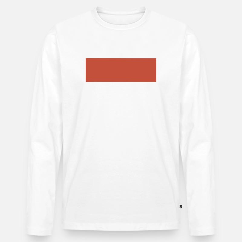 Abstraktes Erdtönen Muster - Männer Premium Bio Langarmshirt - Weiß