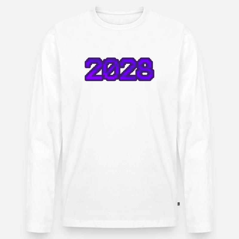 Computer 2028 - Männer Premium Bio Langarmshirt - Weiß