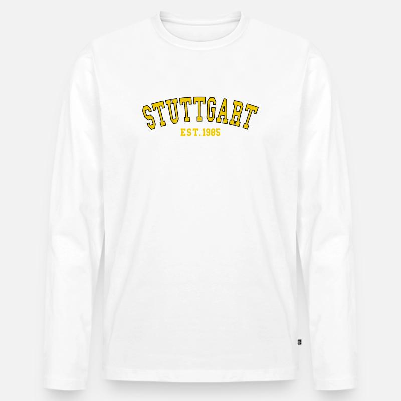 Stuttgart Est. 1985 - Männer Premium Bio Langarmshirt - Weiß