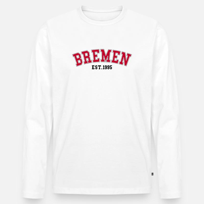 Bremen Est. 1995 - Männer Premium Bio Langarmshirt - Weiß