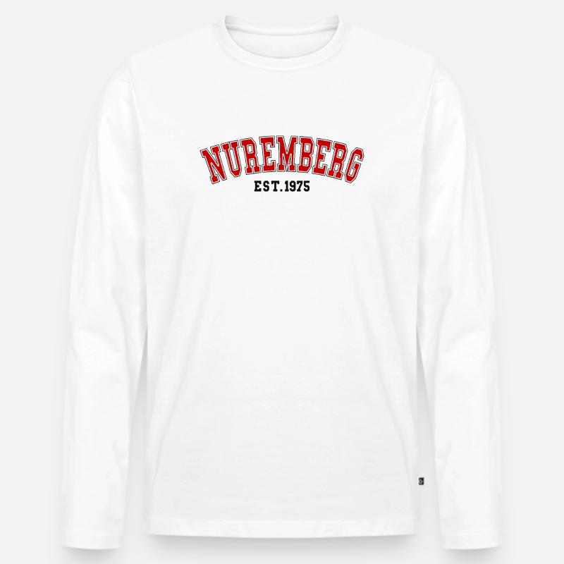 Nürnberg Est. 1975 - Männer Premium Bio Langarmshirt - Weiß