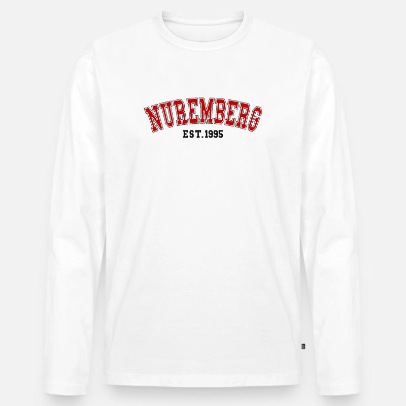 Nürnberg Est. 1995 - Männer Premium Bio Langarmshirt - Weiß
