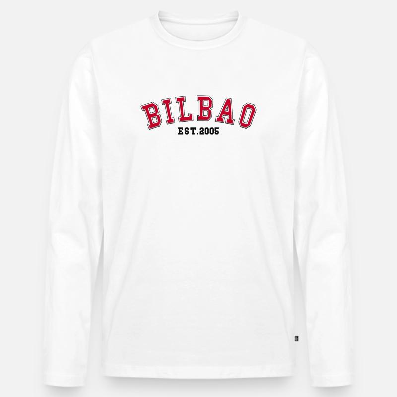 Bilbao Est. 2005 - Männer Premium Bio Langarmshirt - Weiß