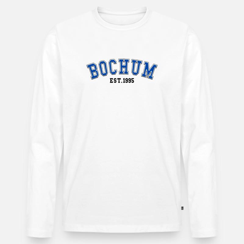 Bochum Est. 1995 - Männer Premium Bio Langarmshirt - Weiß