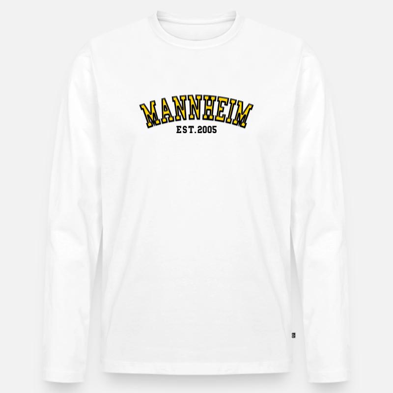 Mannheim Est. 2005 - Männer Premium Bio Langarmshirt - Weiß