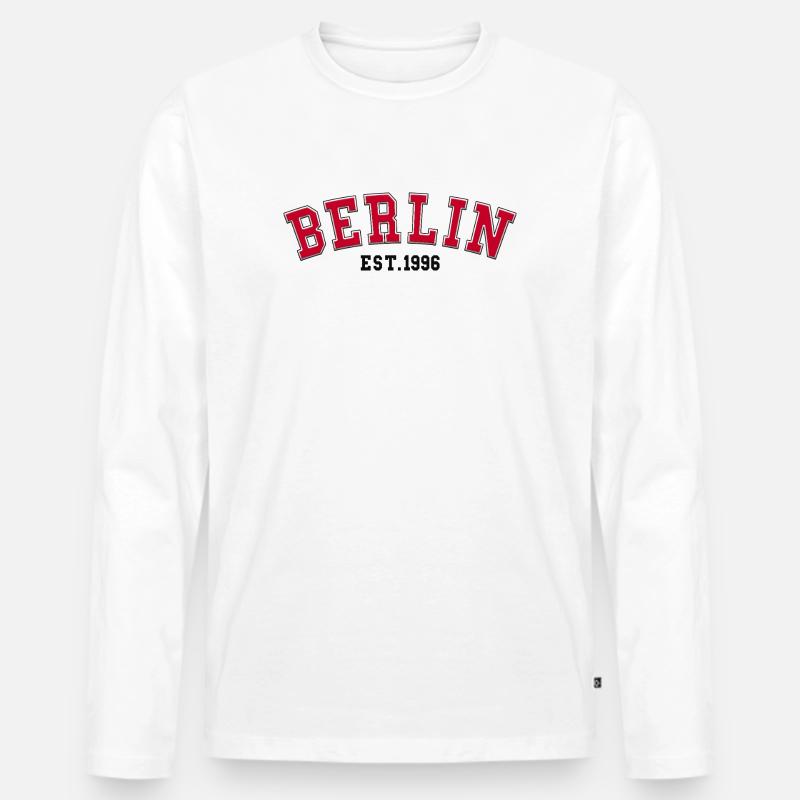 Berlin, gegründet 1996 - Männer Premium Bio Langarmshirt - Weiß