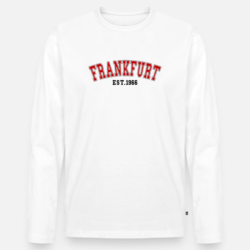 Frankfurt gegründet 1966 - Männer Premium Bio Langarmshirt - Weiß