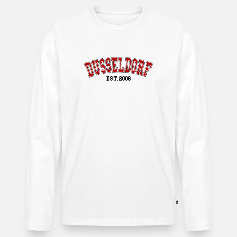Düsseldorf Est. 2006 - Männer Premium Bio Langarmshirt - Weiß
