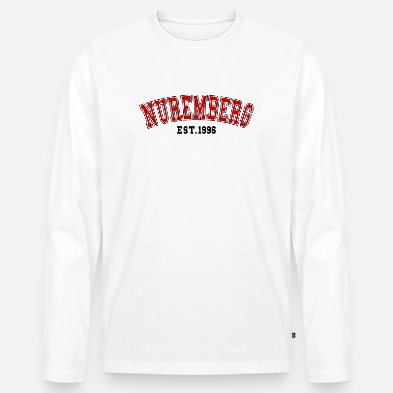 Nürnberg gegründet 1996 - Männer Premium Bio Langarmshirt - Weiß