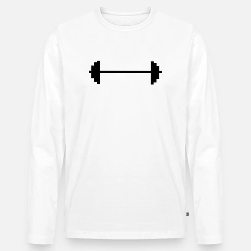 2541614 14692812 gewichte - Männer Premium Bio Langarmshirt - Weiß
