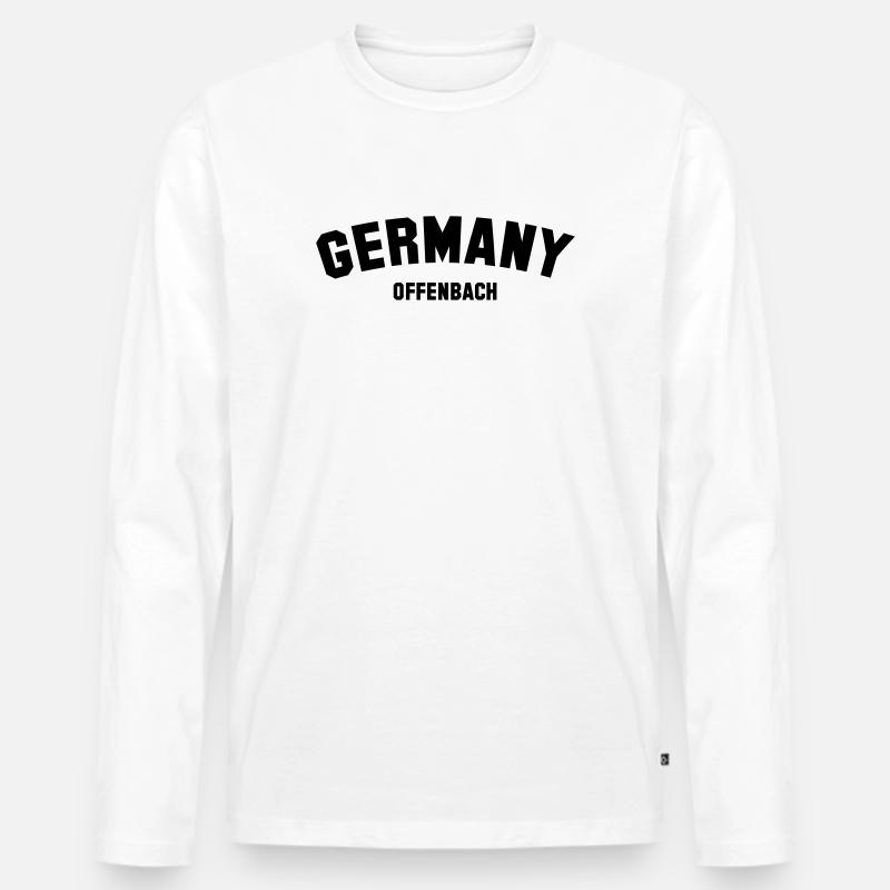 OFFENBACH Germany - Deutschland - Männer Premium Bio Langarmshirt - Weiß