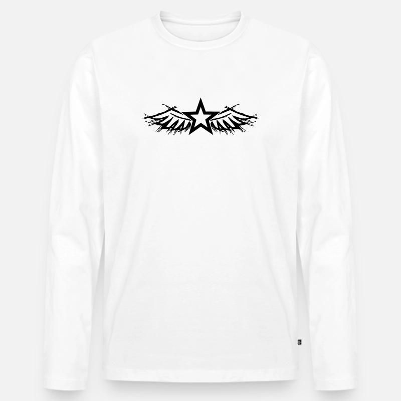 Design fehlt – bitte hochladen - Männer Premium Bio Langarmshirt - Weiß