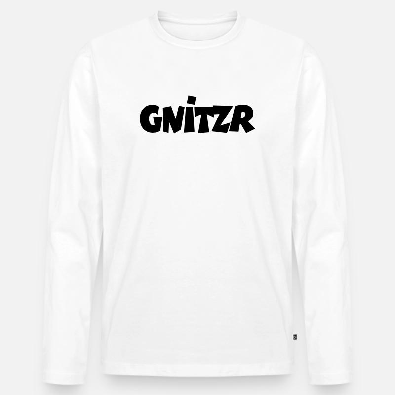 Gnitzer Schwabe Schwäbisch - Männer Premium Bio Langarmshirt - Weiß