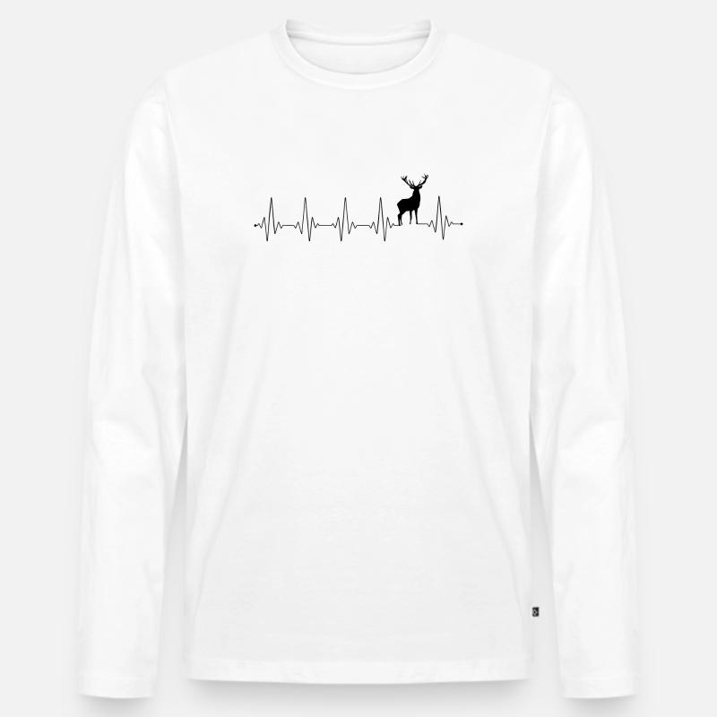 Please Upload Design Image - Men's Premium Organic Long Sleeve Shirt - white